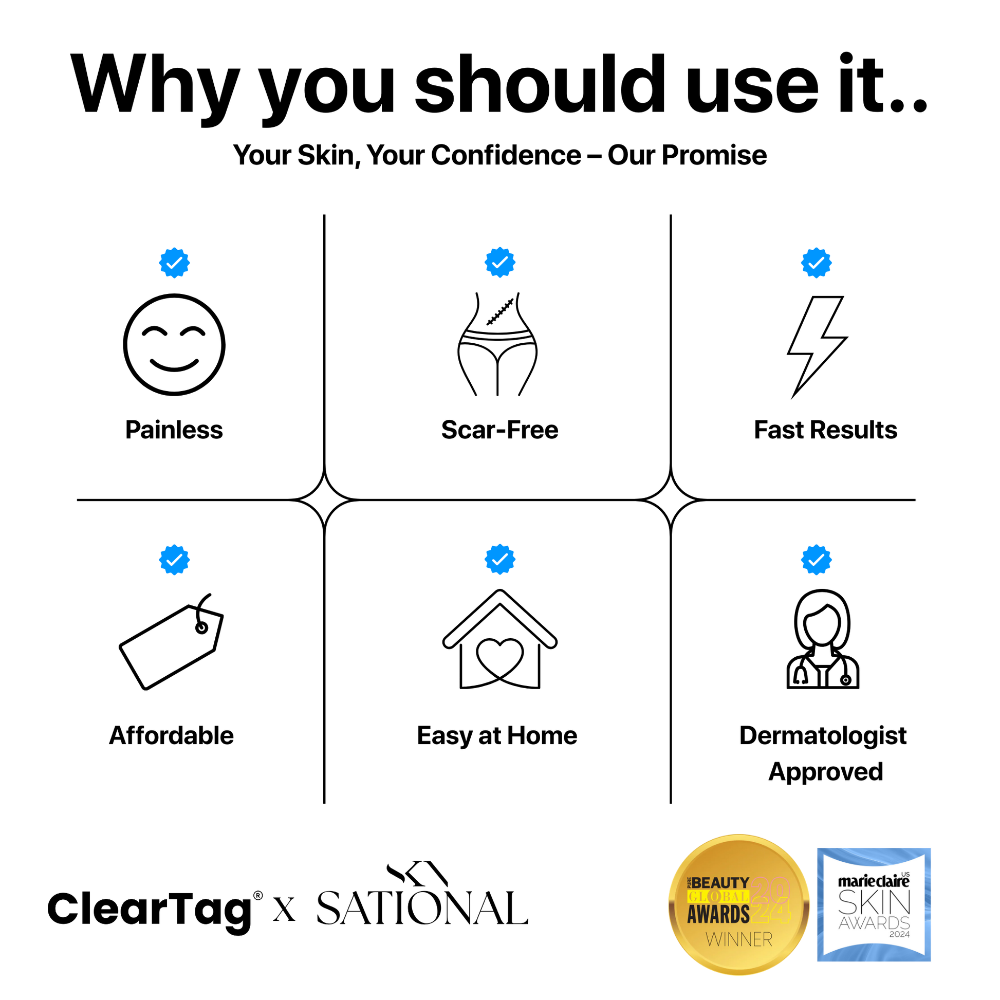 ClearTag skin tag remover benefits – painless, scar-free, dermatologist approved